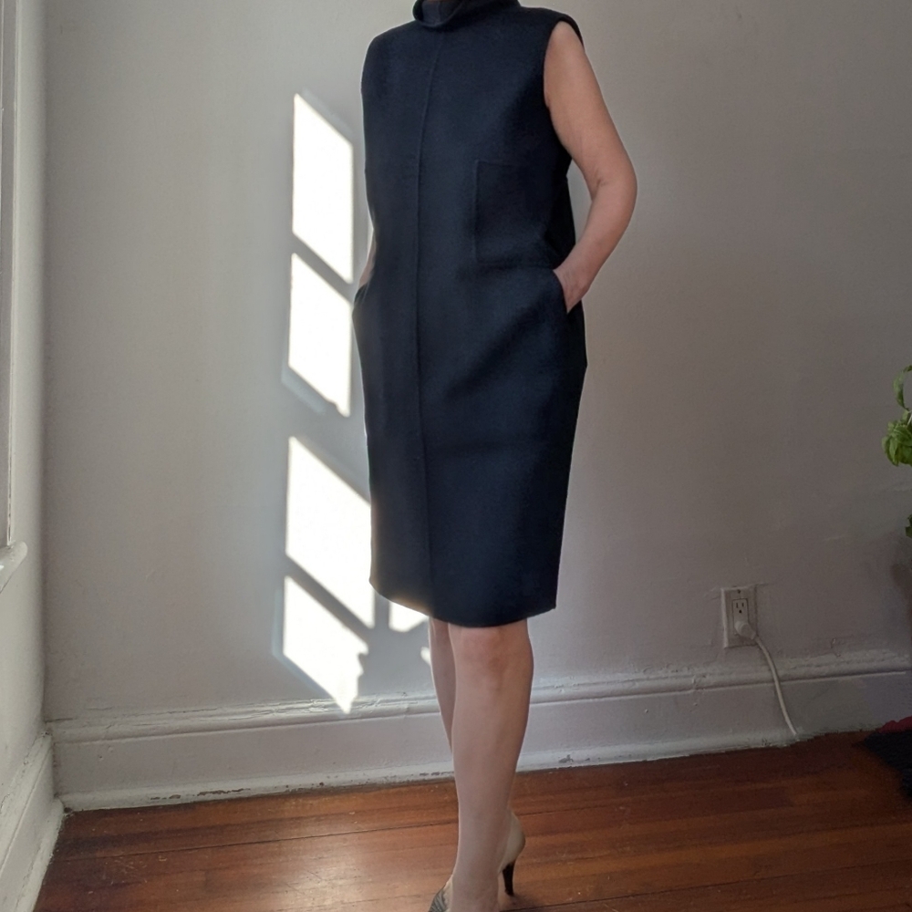 TSE High Quality 100% Cashmere Sleeveless High Mock Neck Minimalist Dress Size 0